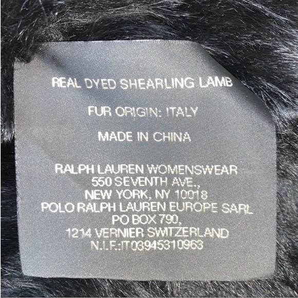 Ralph Lauren Black Label Shearling Lined Silk Parka in Black - Picture 13 of 16